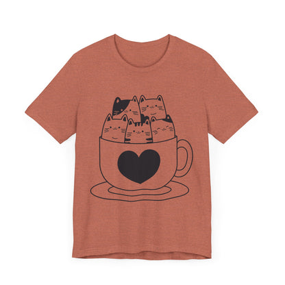 Cats In Cup Graphic T-Shirt