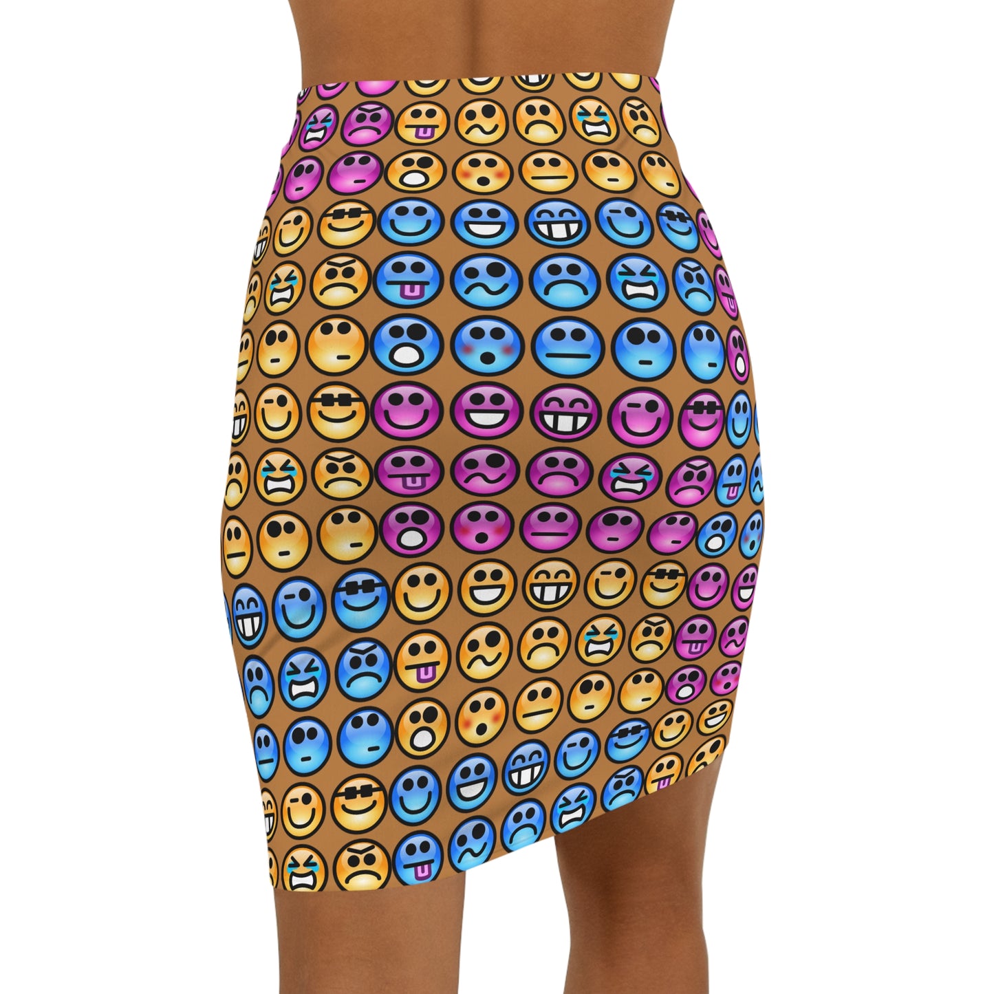 emojis mini women skirts