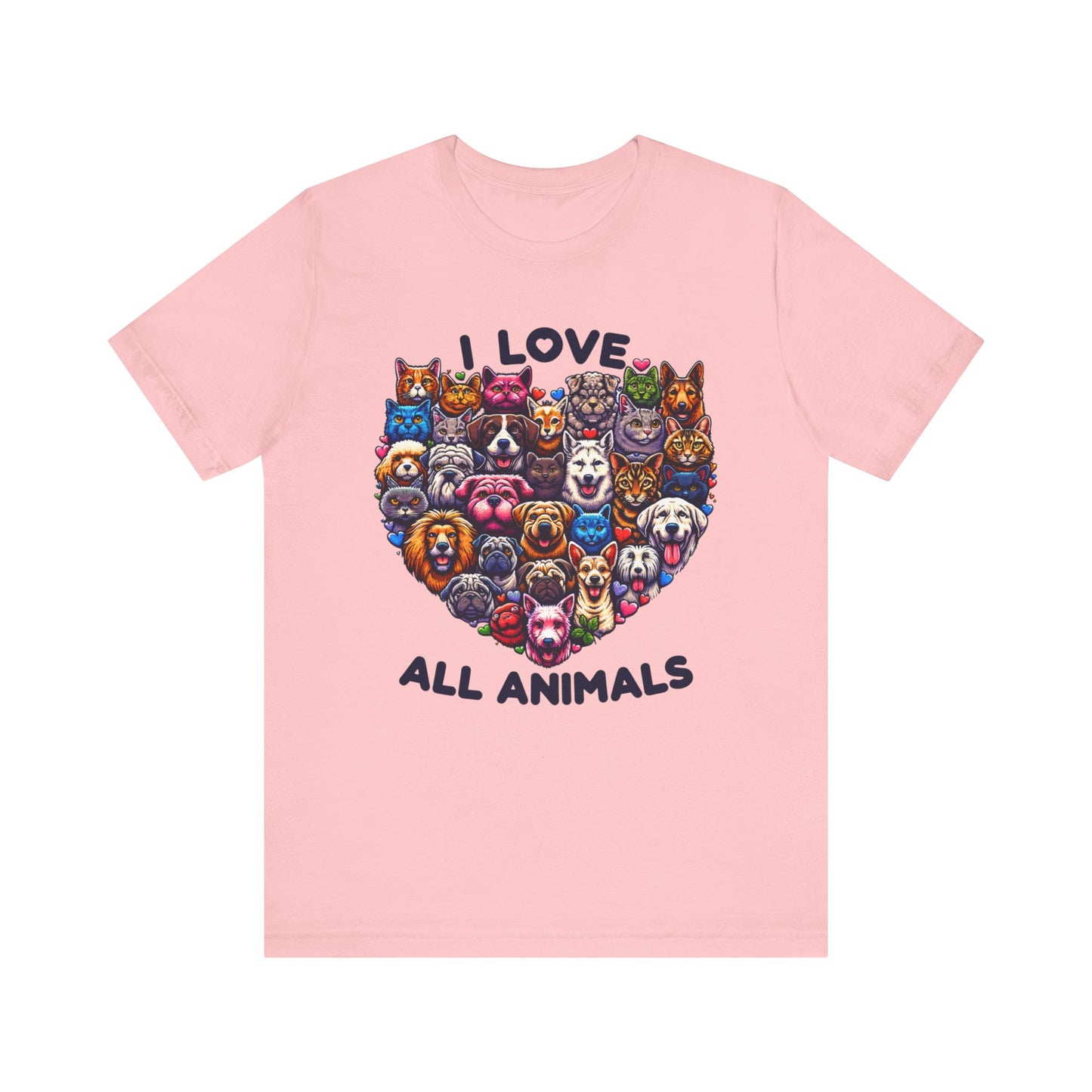 i love all animals unisex jersey short sleeve tee