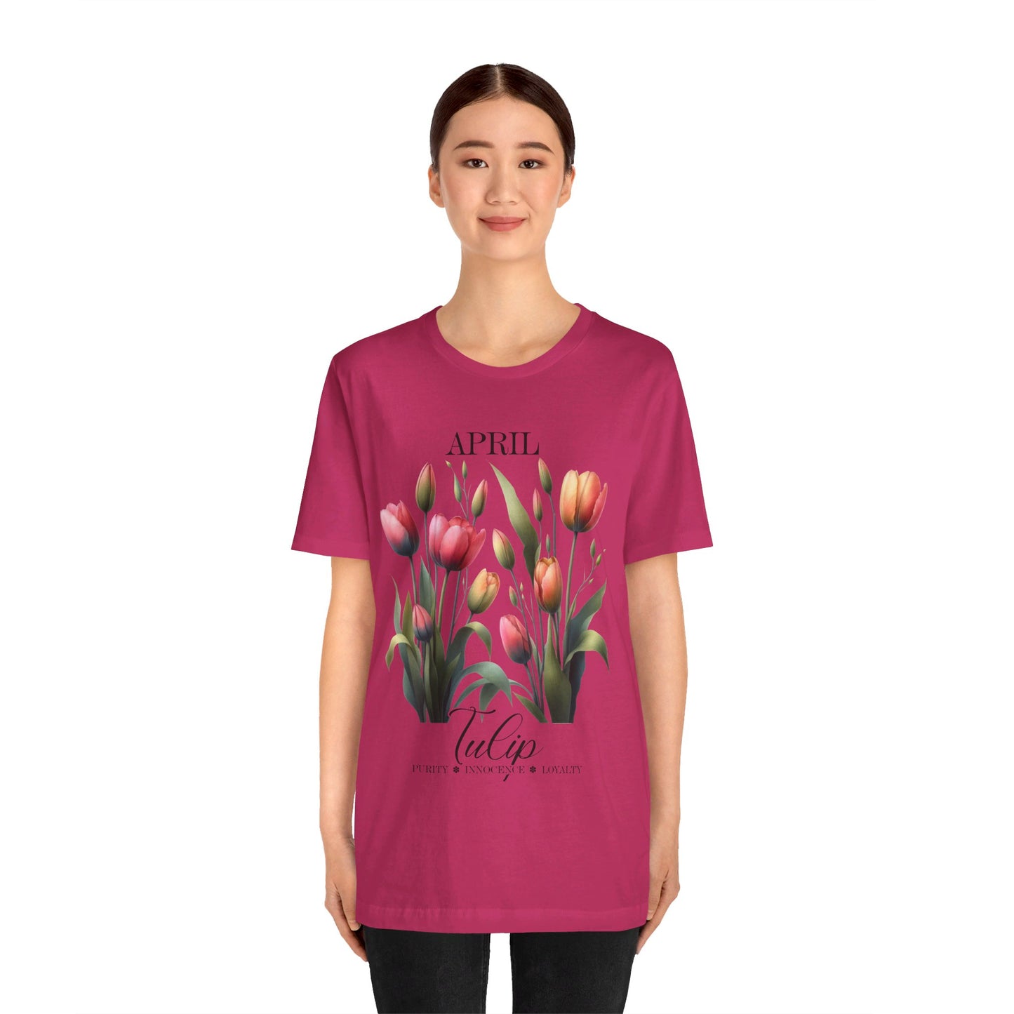 april tulip flowers t-shirt