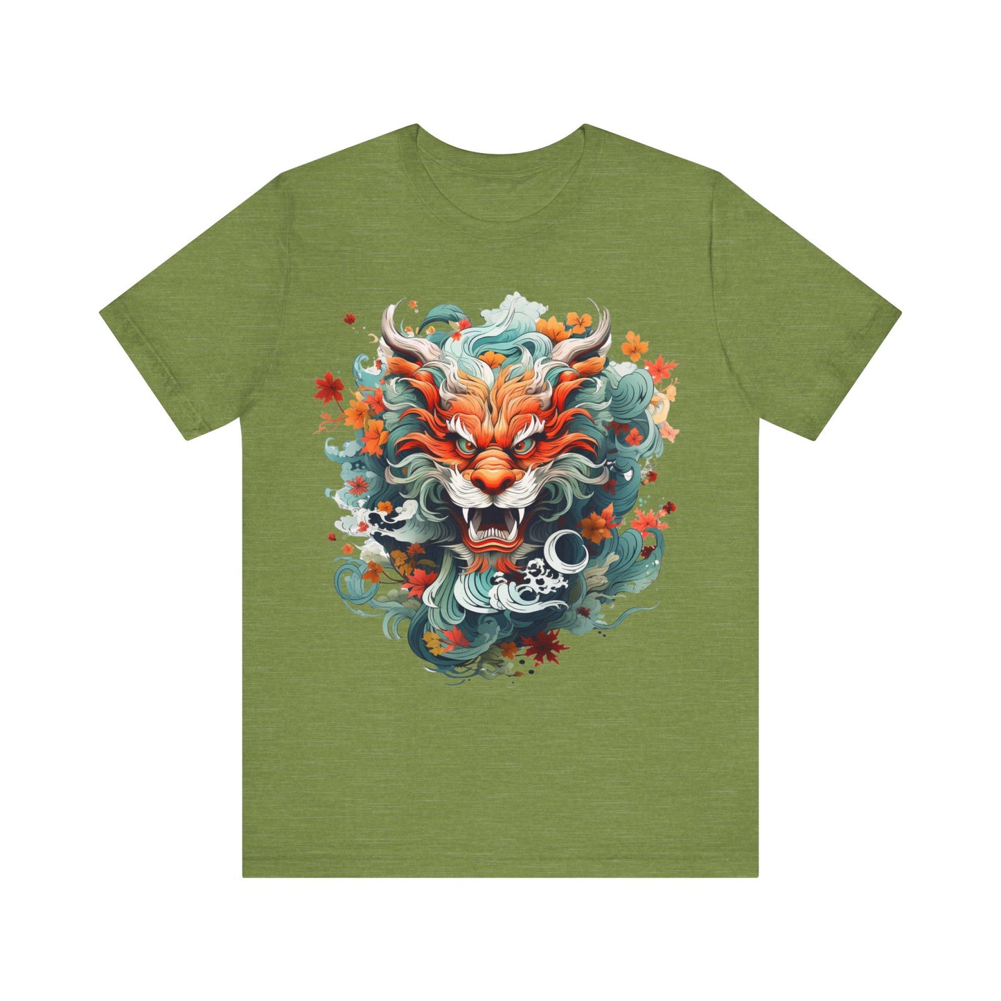 cartoon fierce loong pattern t-shirt