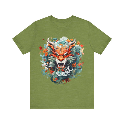 Cartoon Fierce Loong Pattern T-Shirt