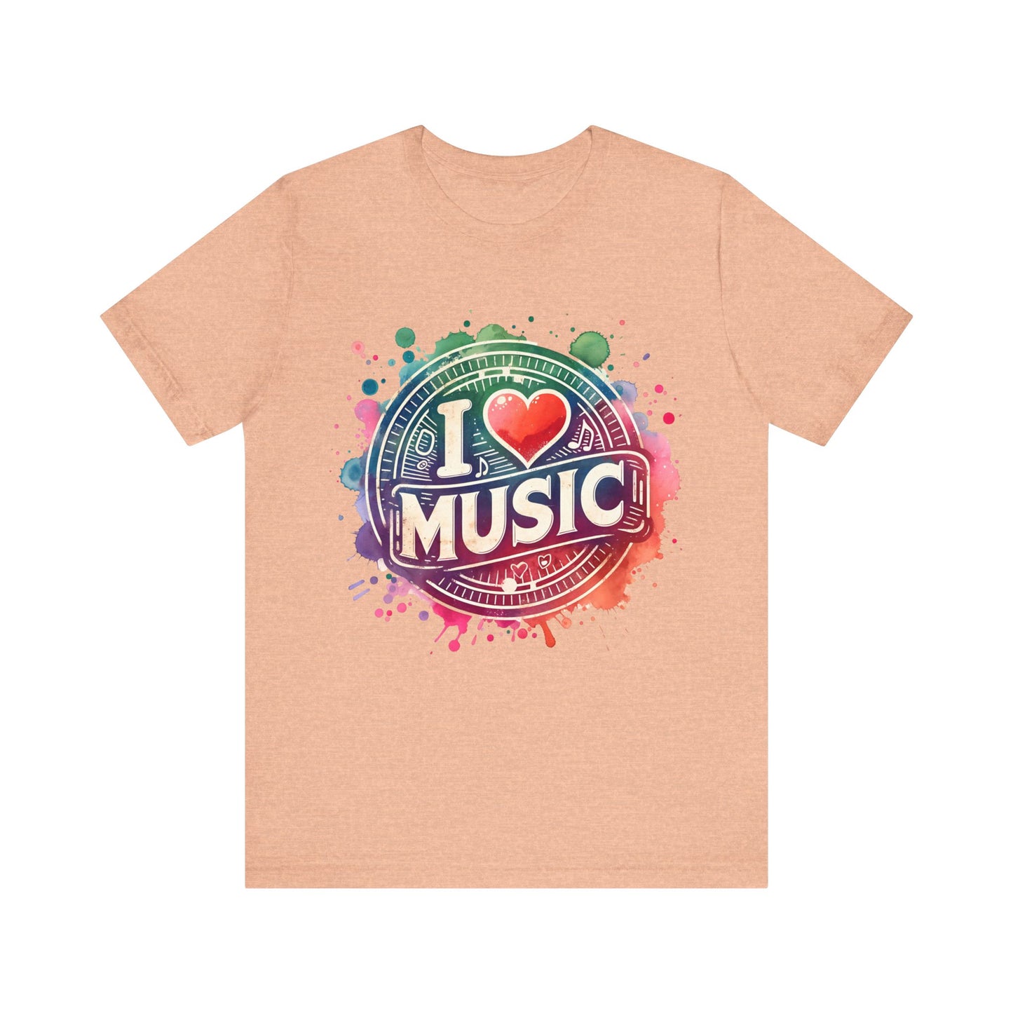 love music heart t-shirt