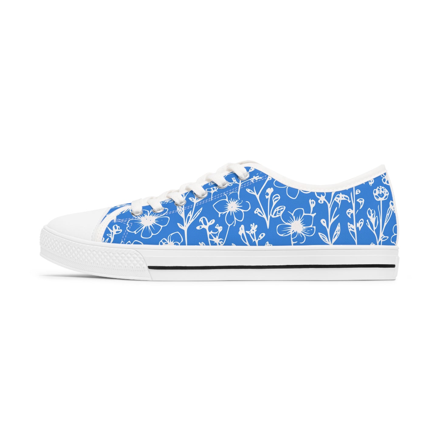 blue and white women's low top sneakers