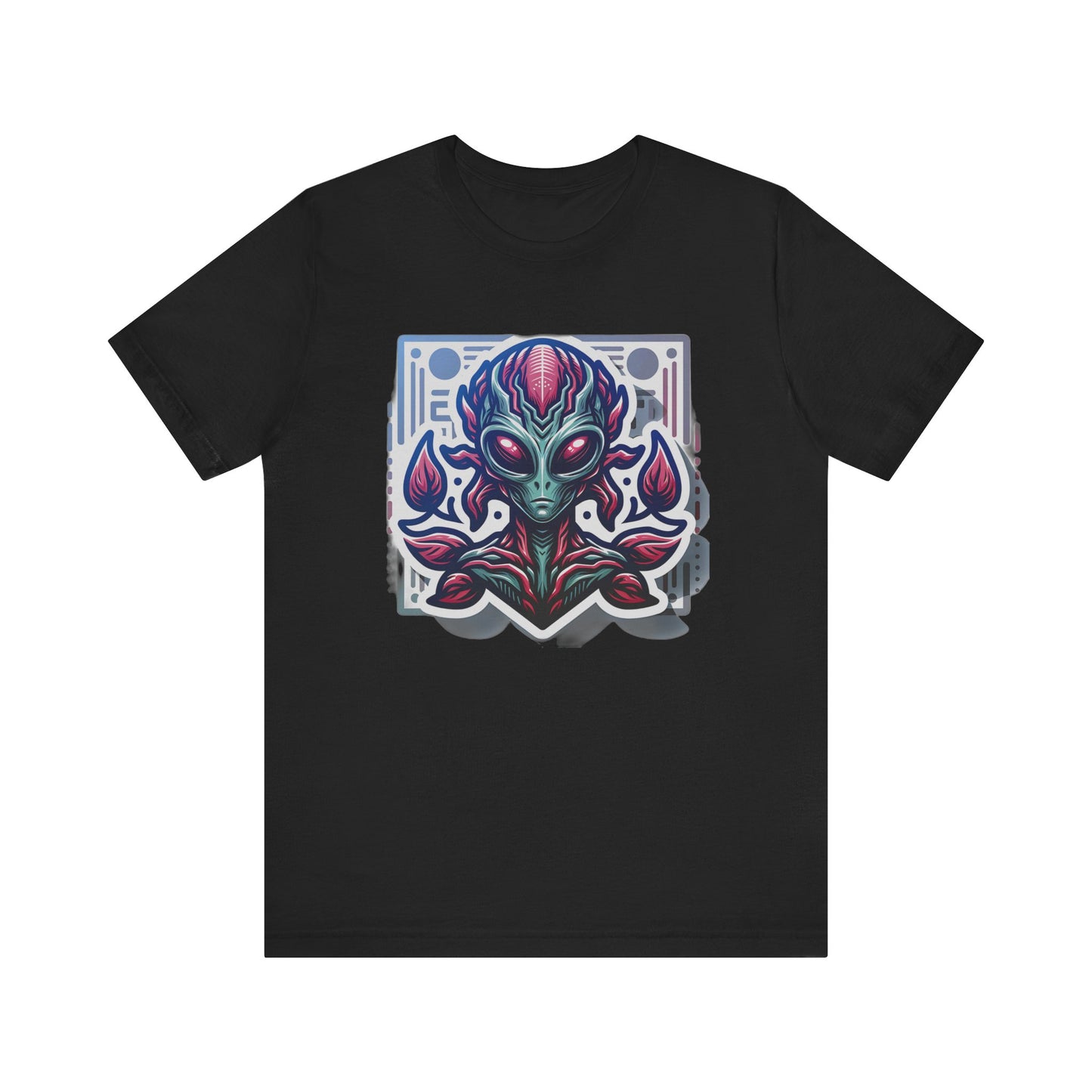 floral alien jersey short sleeve unisex  tee