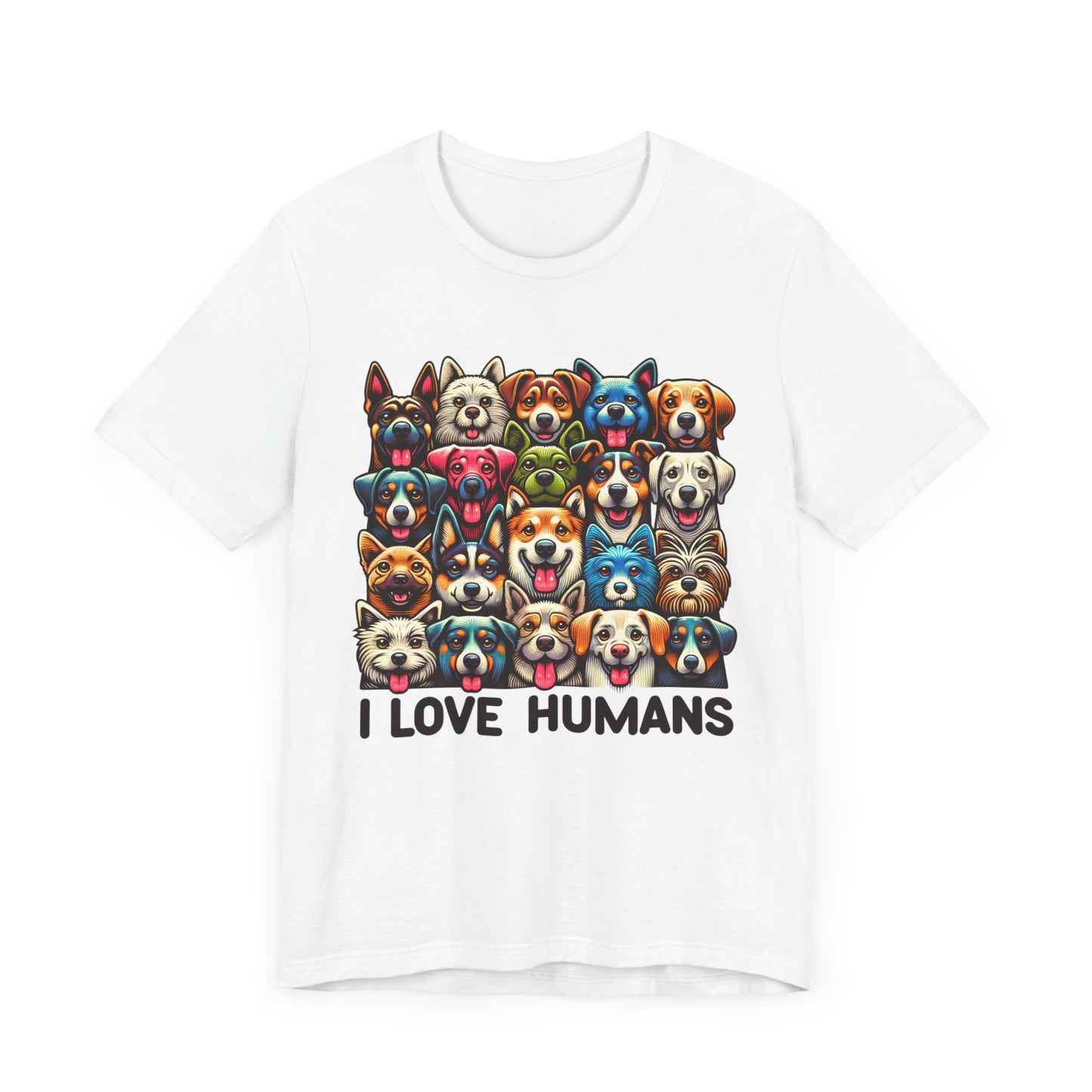 i love humans unisex jersey short sleeve tee