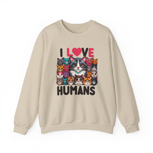 I Love Human Unisex Heavy Blend™ Crewneck Sweatshirt