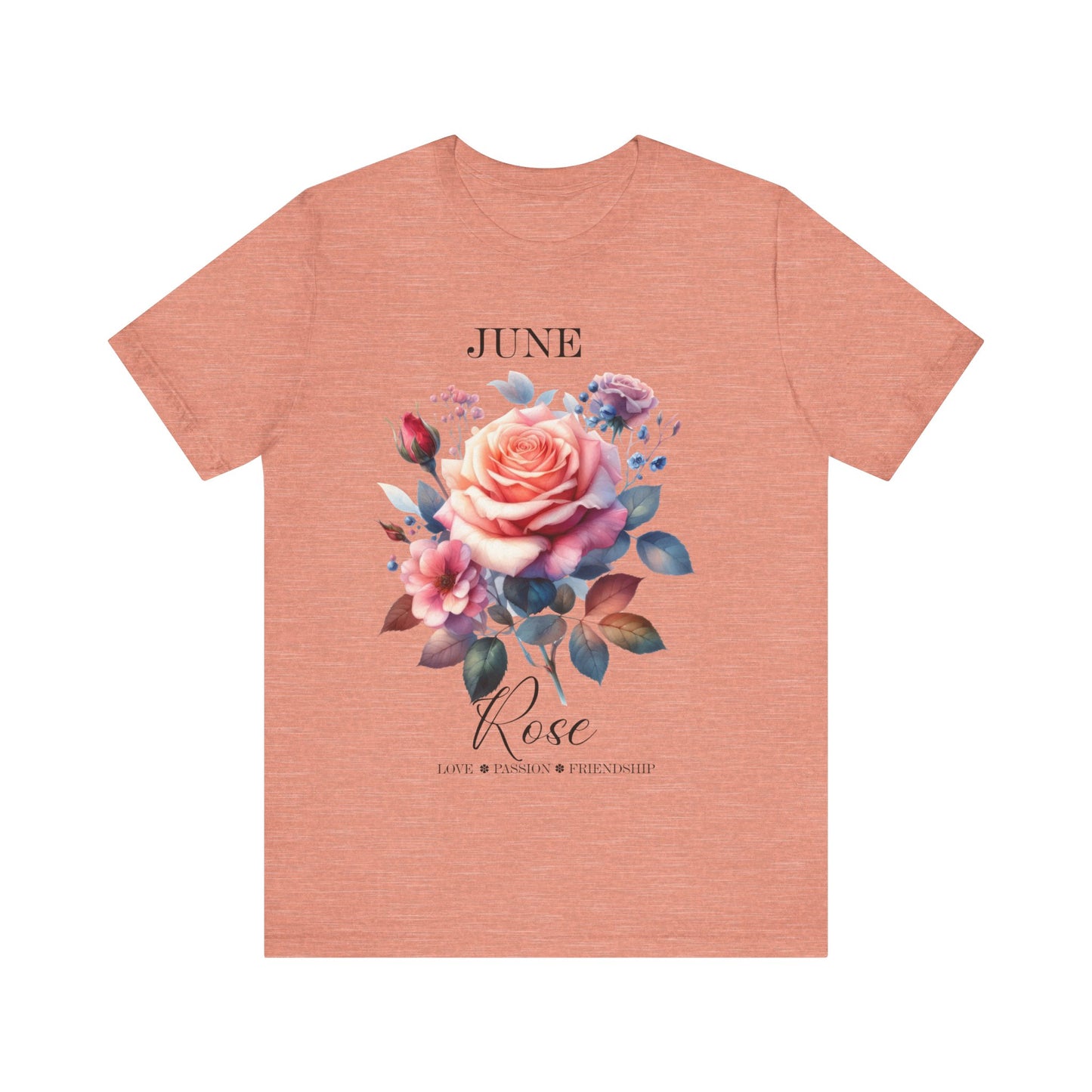 june rose flowers t-shirt