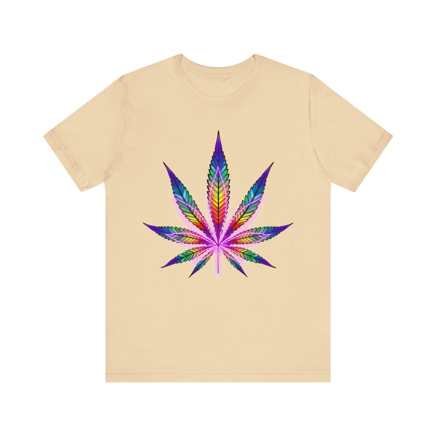 rainbow cannabis leaf t-shirt