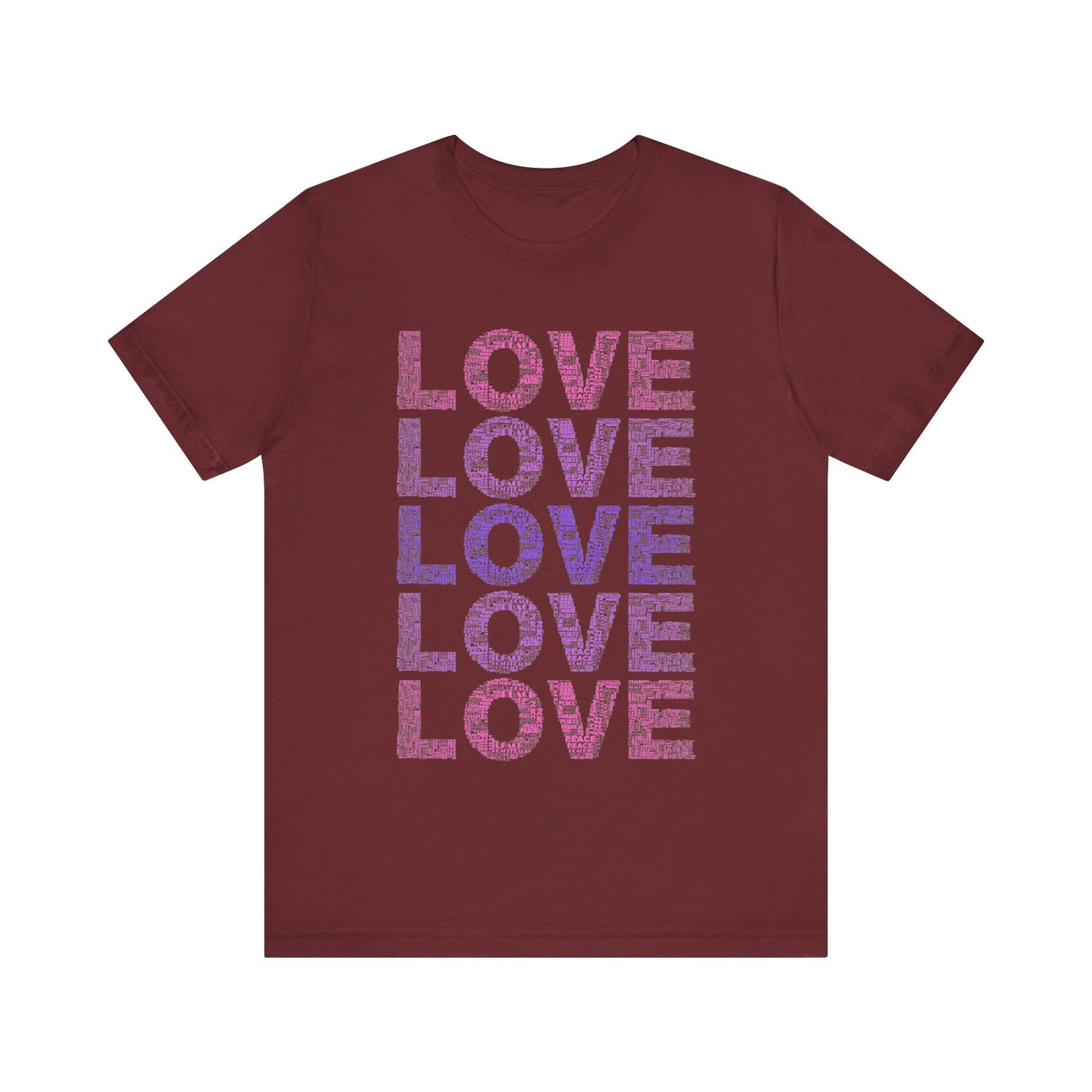 love printed unisex t-shirt