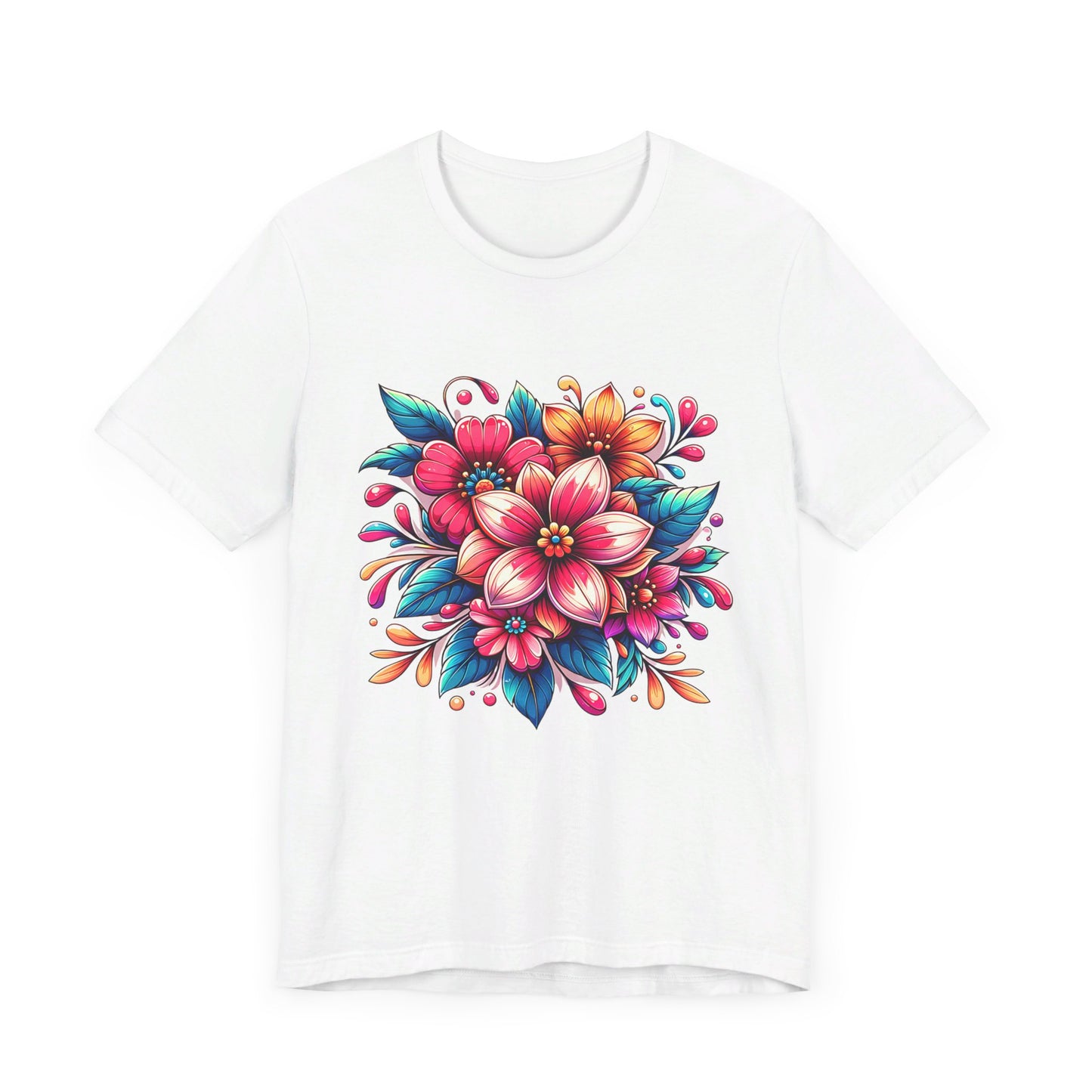 flower jersey short sleeve tee