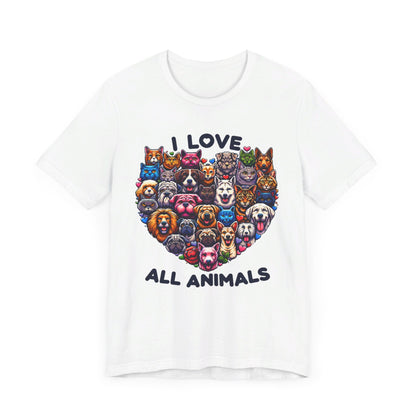 I Love all Animals Unisex Jersey Short Sleeve Tee