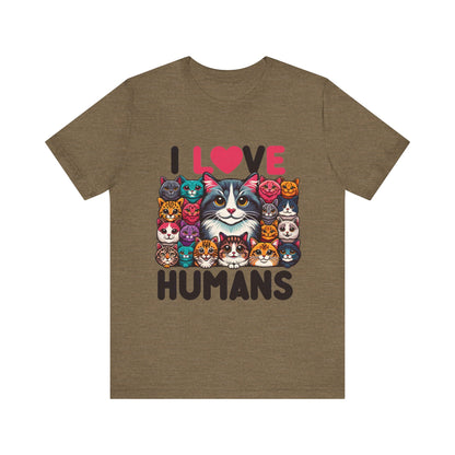 Kitty Loves Humans Unisex Jersey Short Sleeve Tee