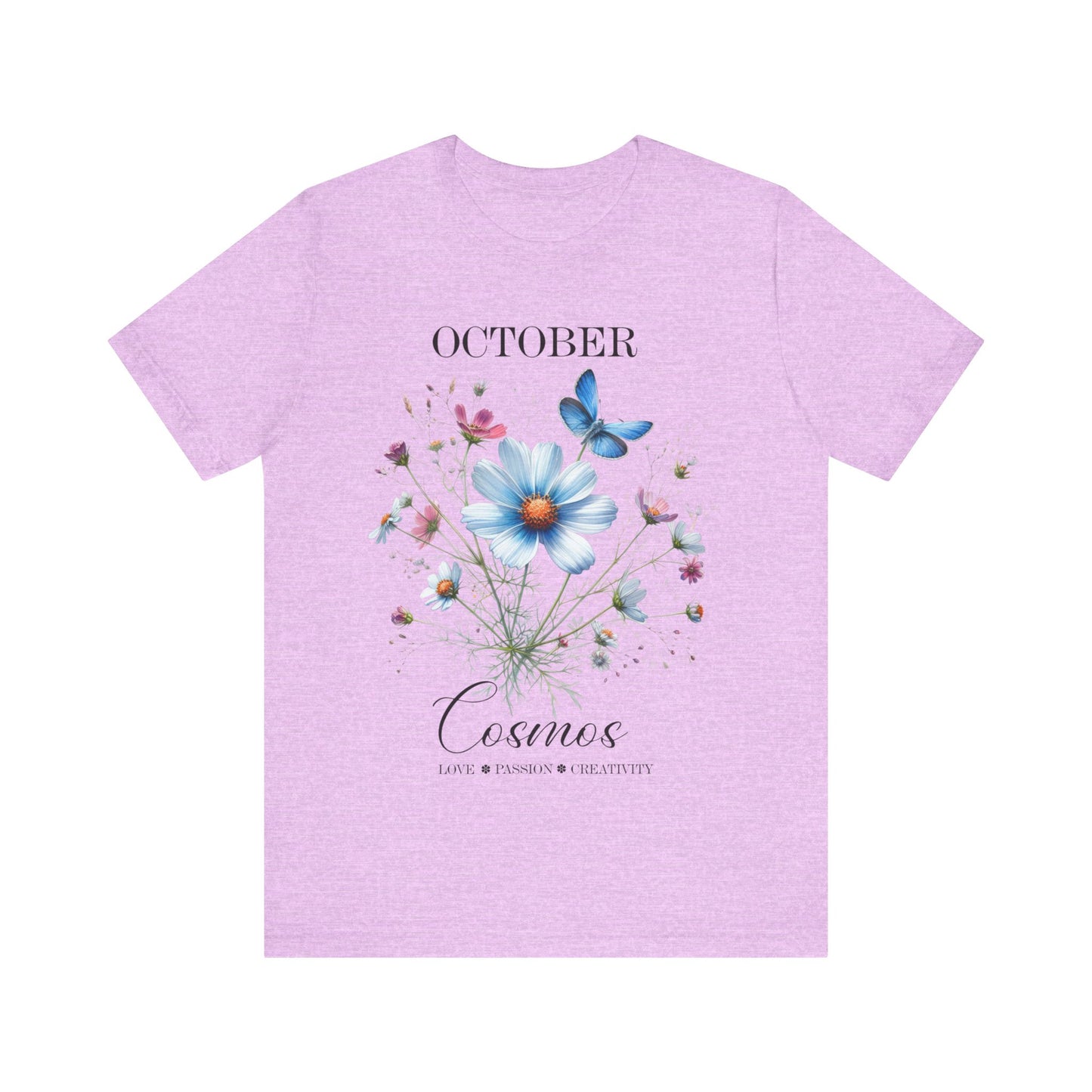 october cosmos flowers t-shirt