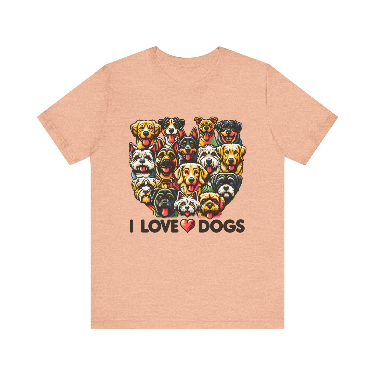 i love dogs unisex jersey short sleeve tee