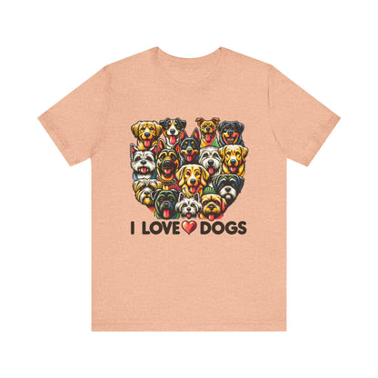 I Love Dogs Unisex Jersey Short Sleeve Tee