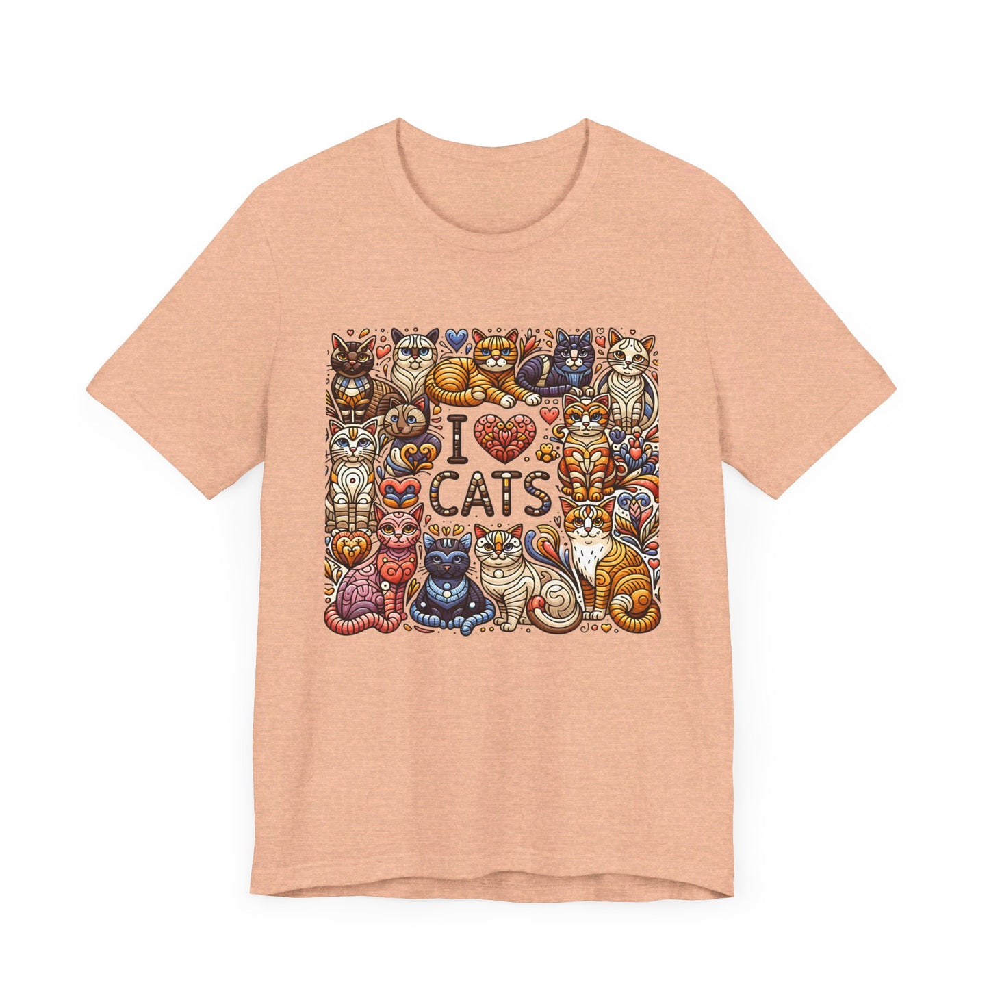 i love cat jersey short sleeve unisex tee