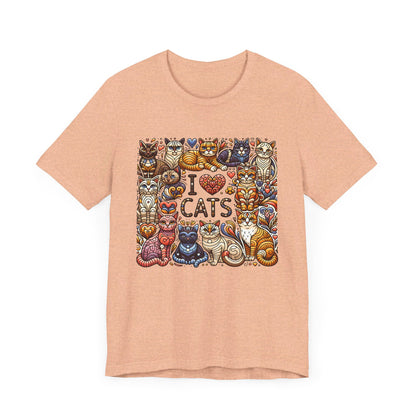 I love Cat Jersey Short Sleeve Unisex Tee