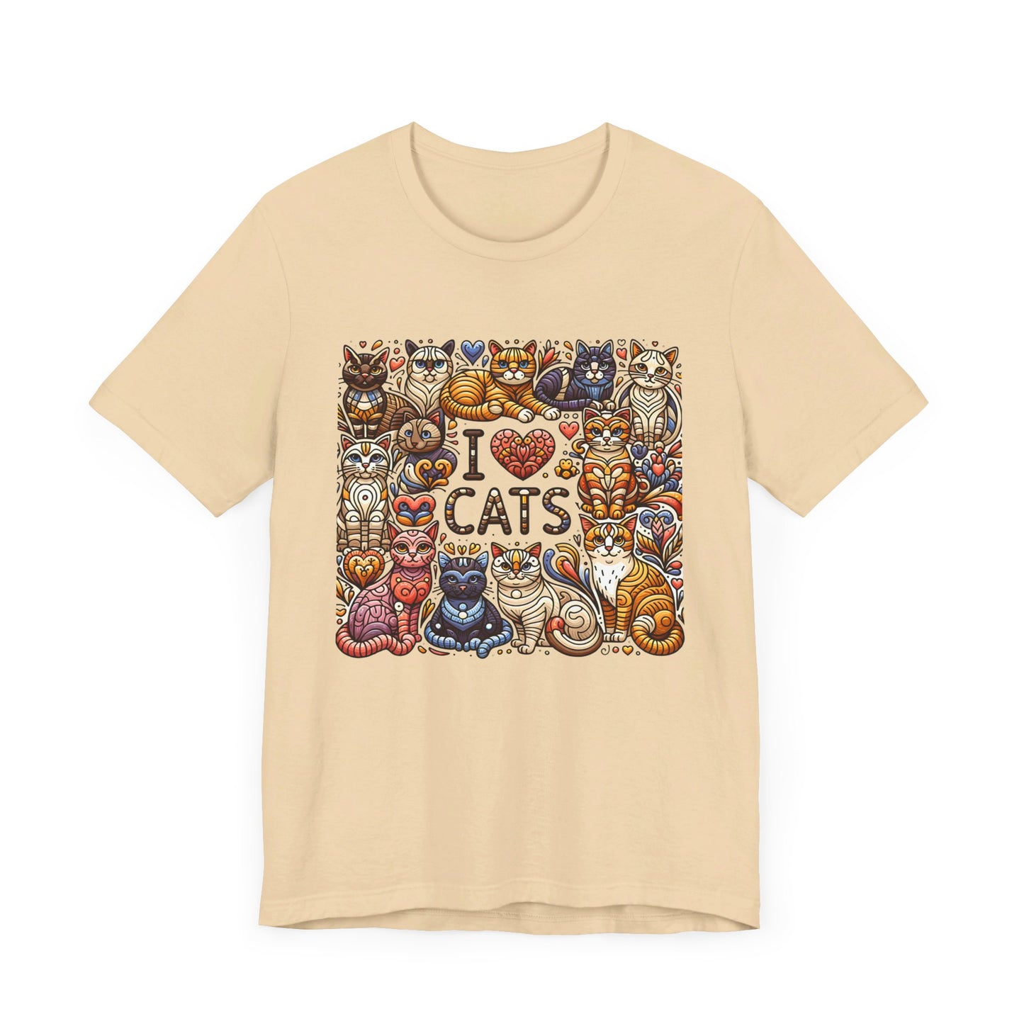 i love cat jersey short sleeve unisex tee