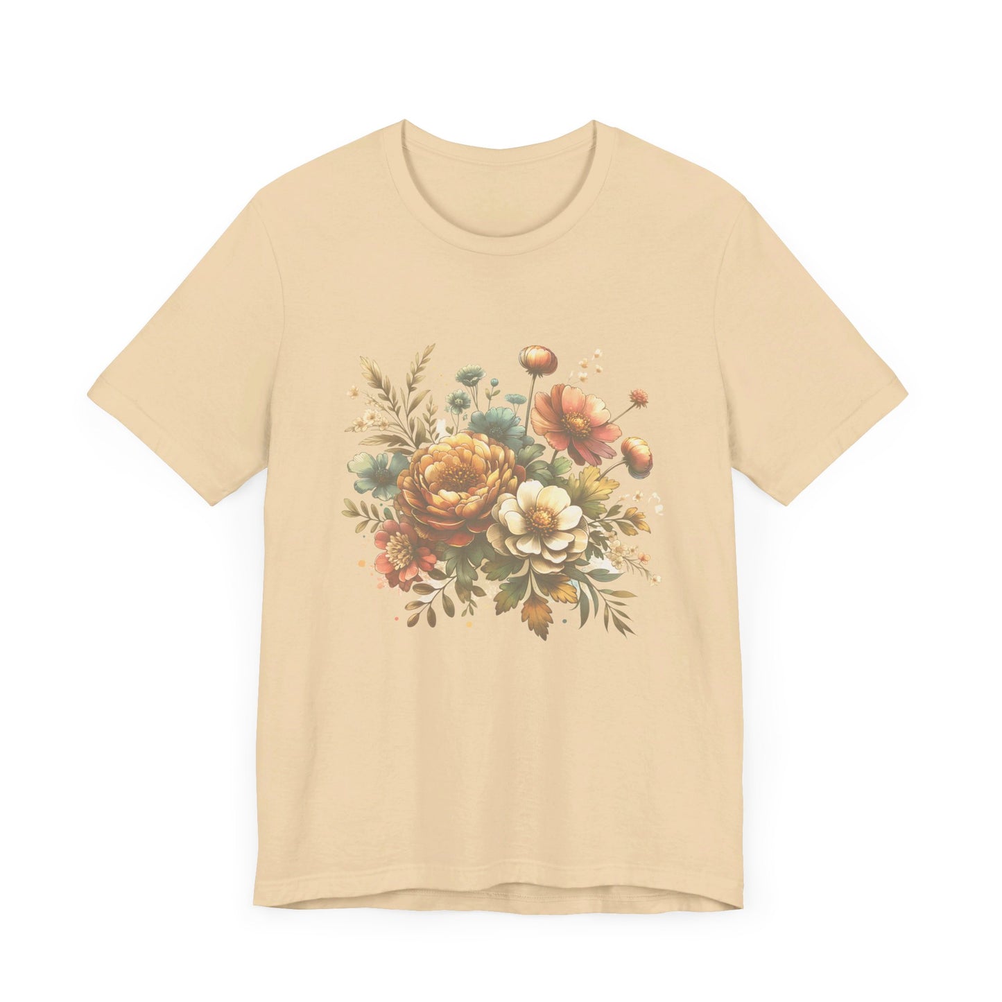 floral jersey short sleeve tee