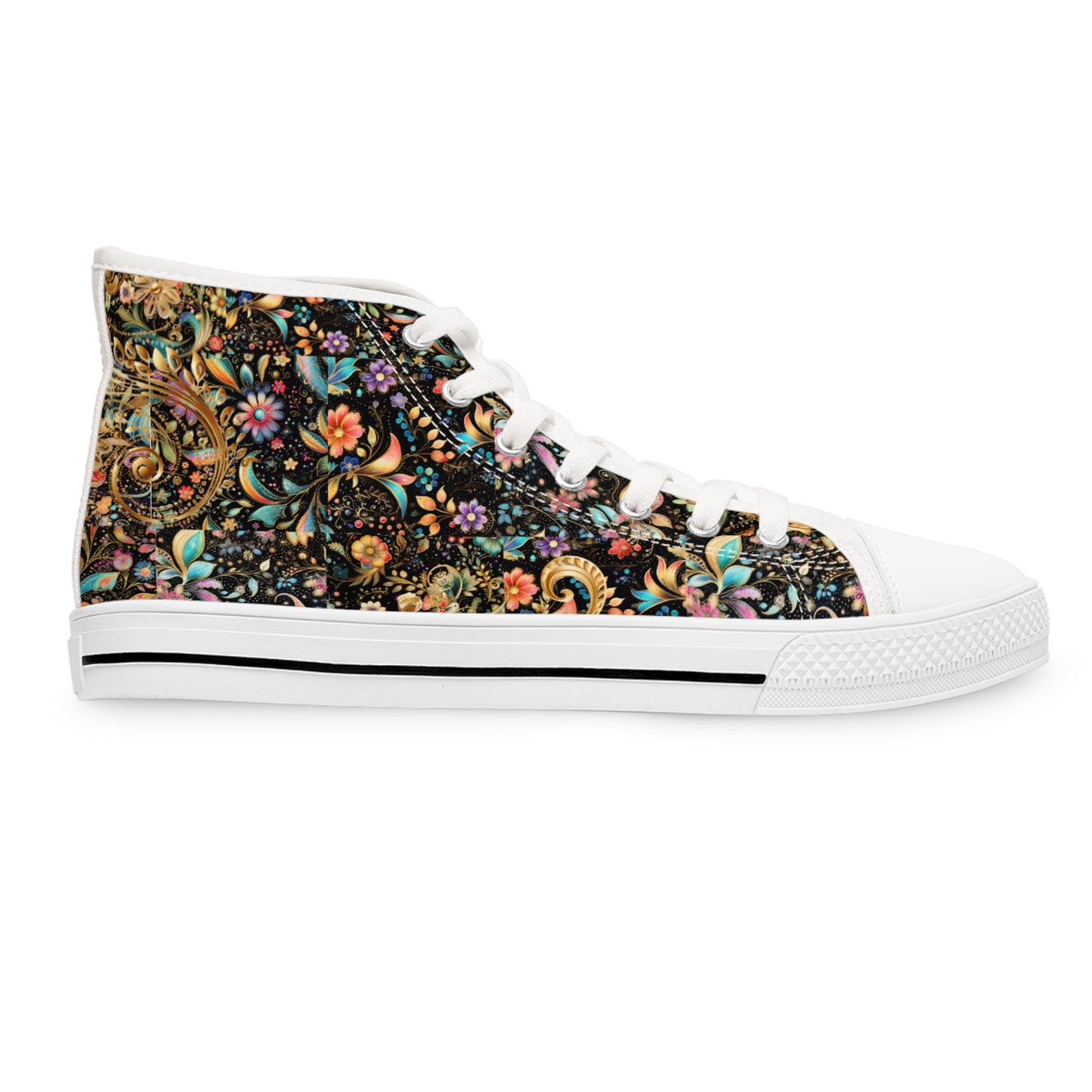 artsy flowers women sneakers