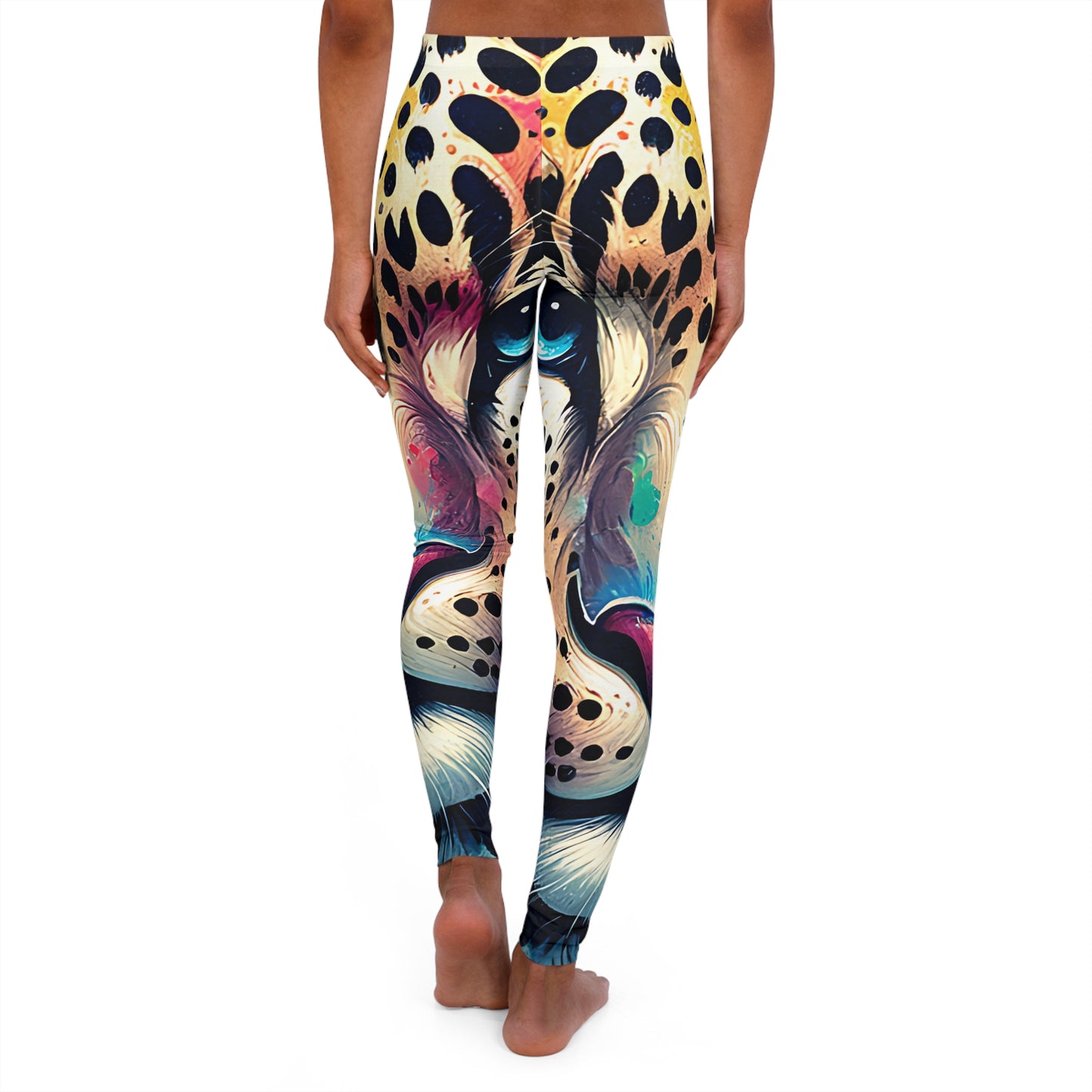 leopard 2 women's casual spandex leggings (aop)