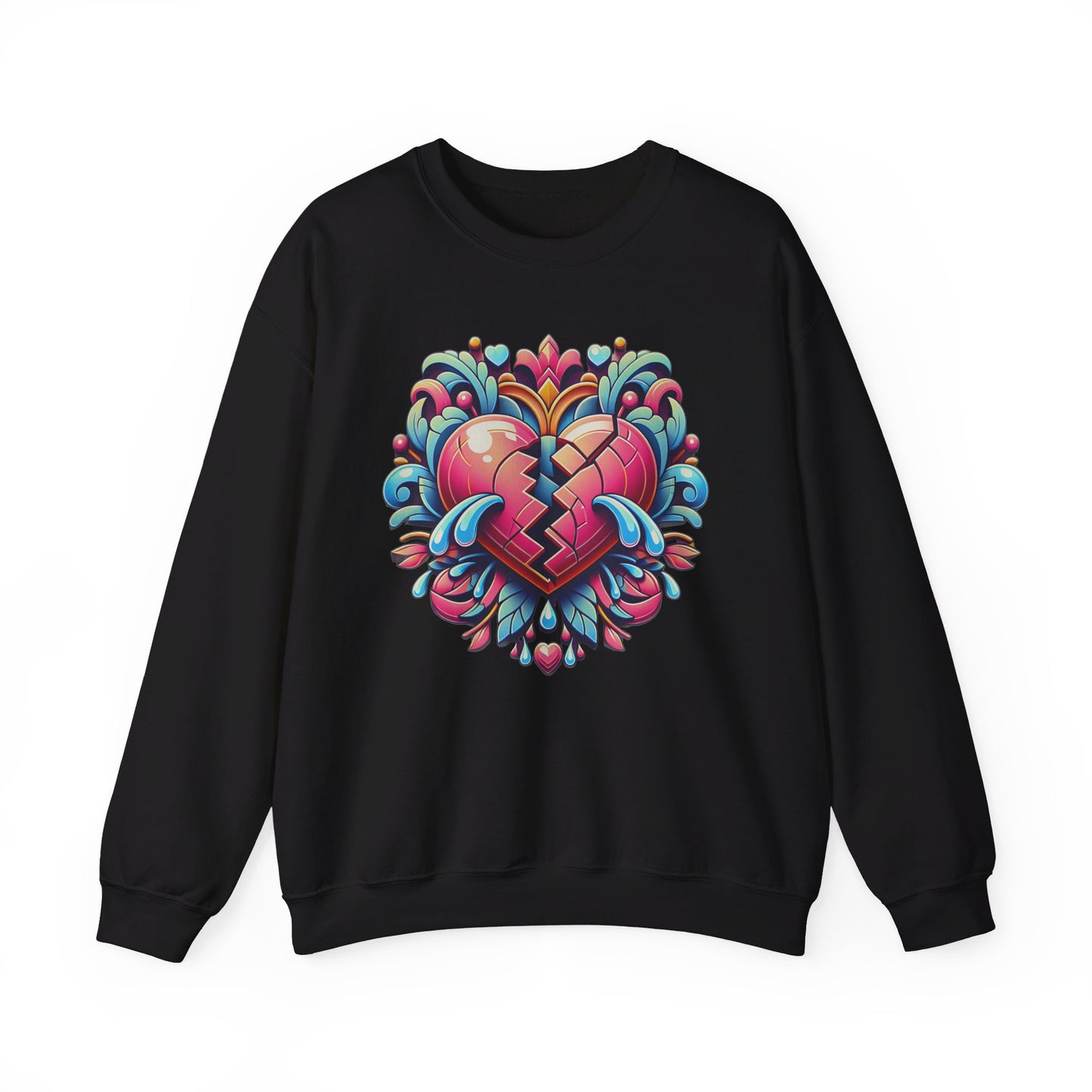 broken heart heavy blend™ crewneck sweatshirt