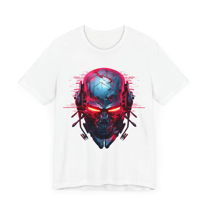 Cyberpunk Skull Cyborg Skeleton Vaporwave Graphic T-Shirt