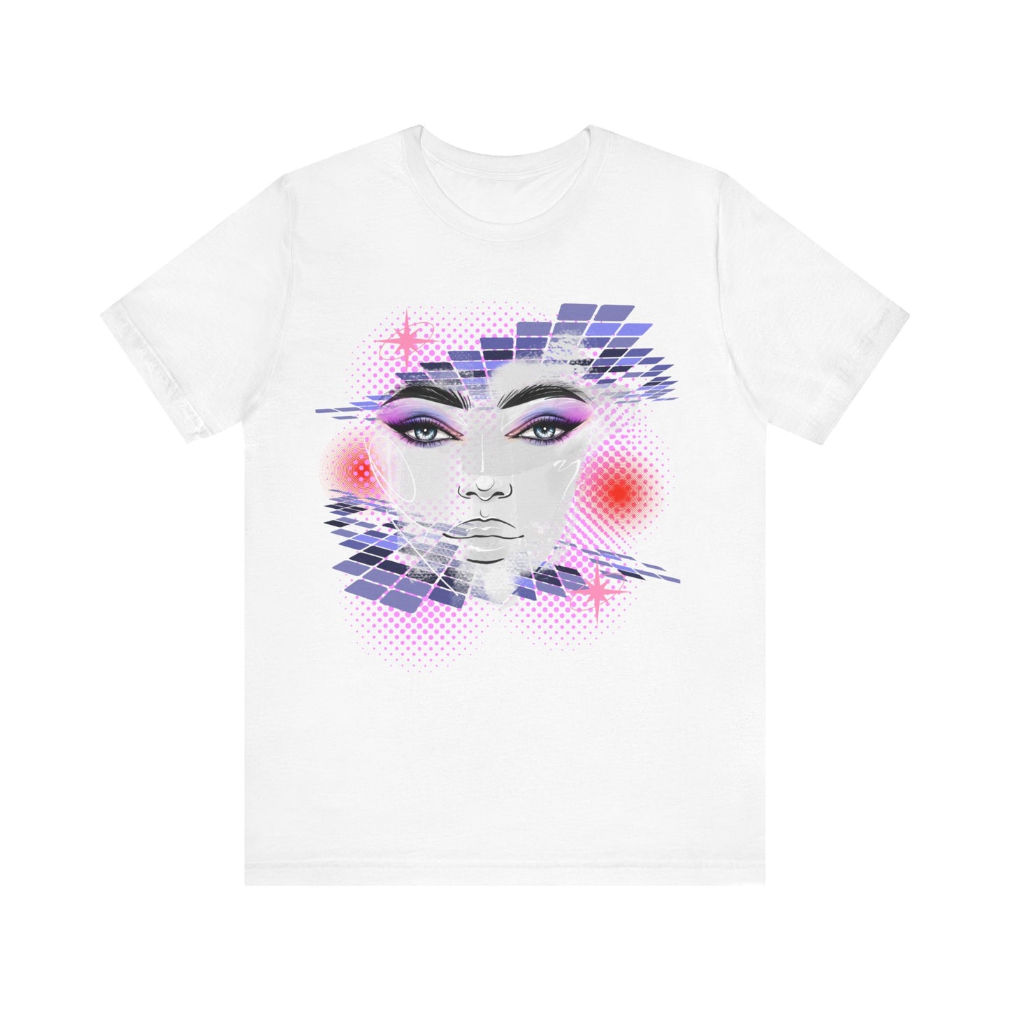 abstract blue girl t-shirt