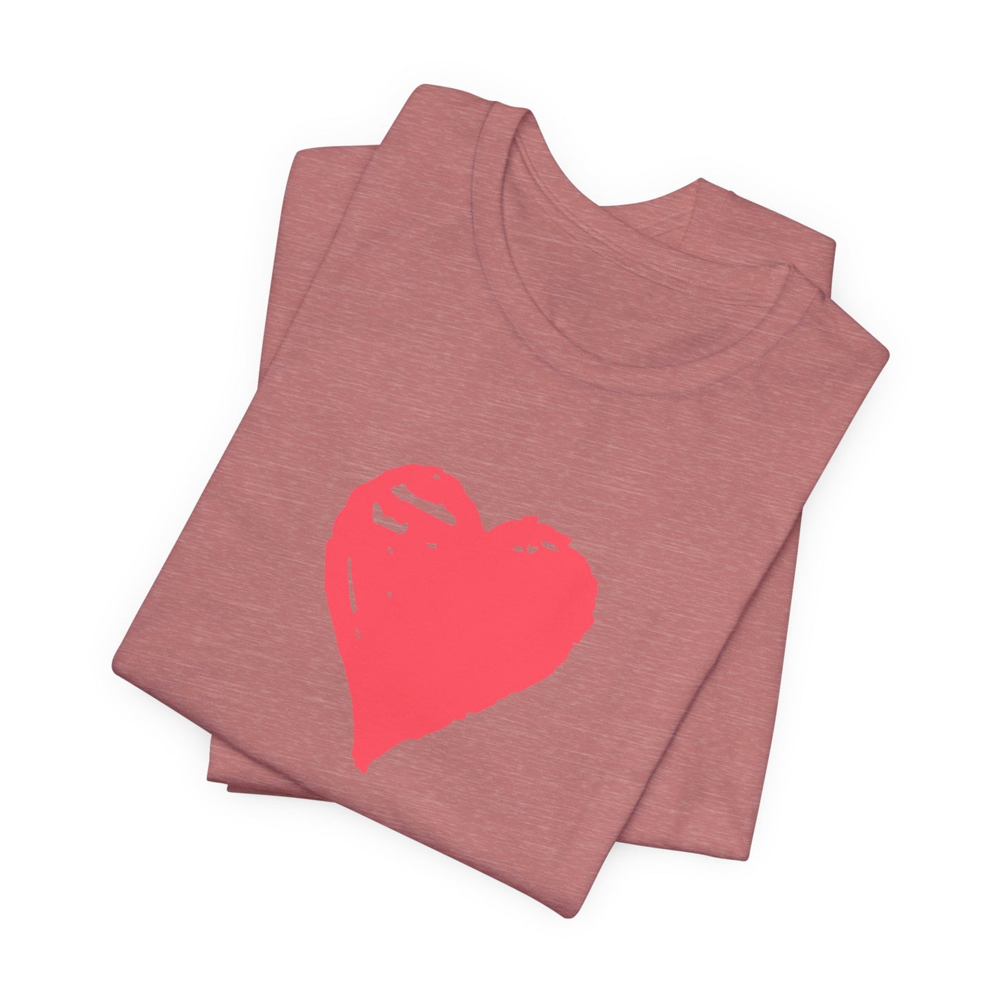 pink heart short sleeve t-shirt