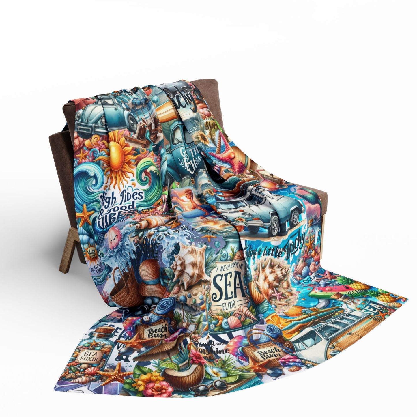 colorful graffiti art blanket