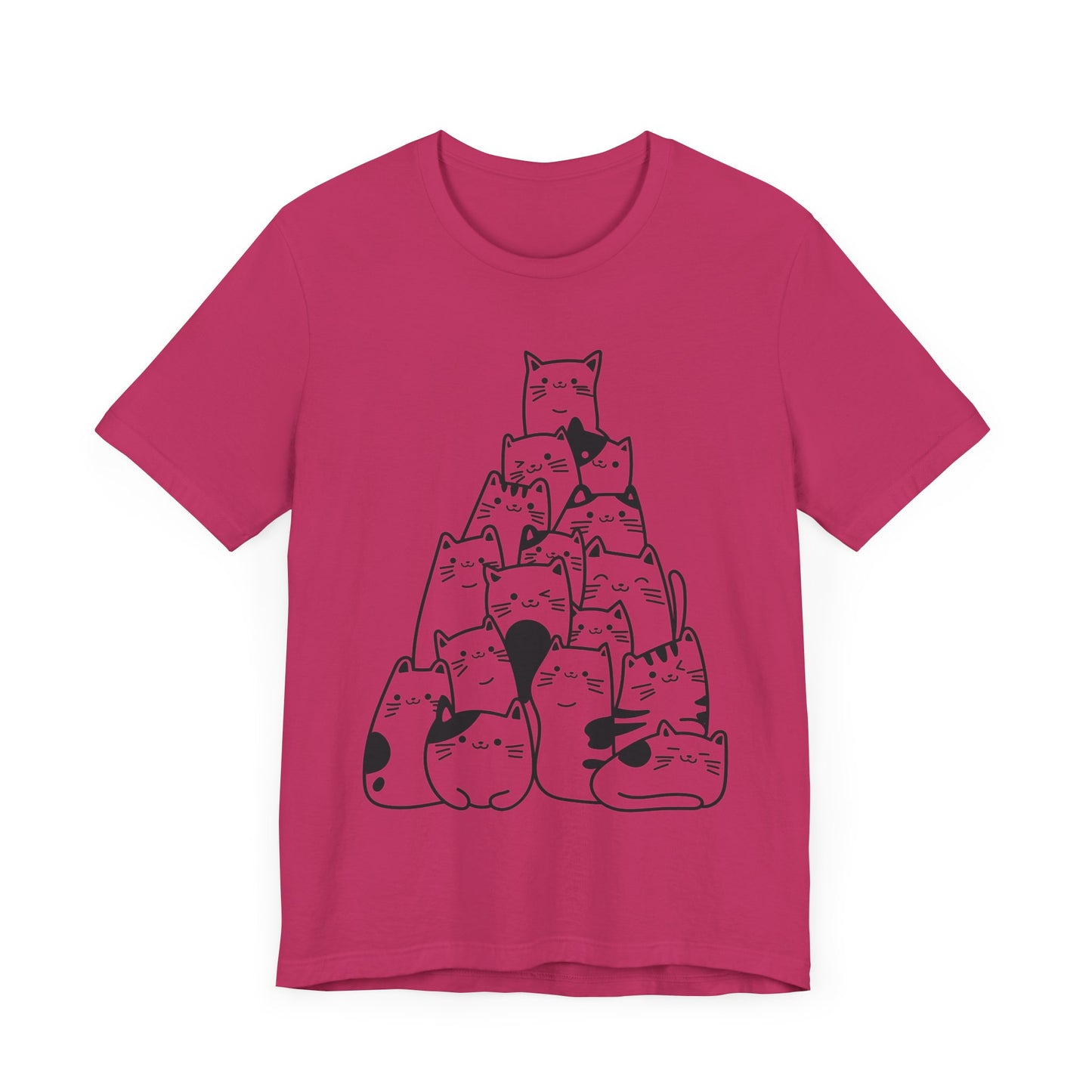 cat tree pattern t-shirt