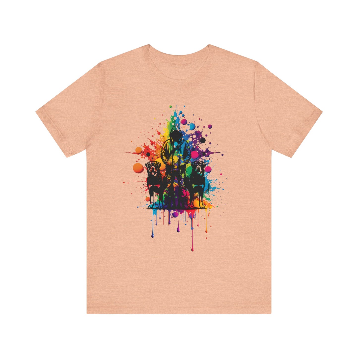 colorful paint splatter t-shirt