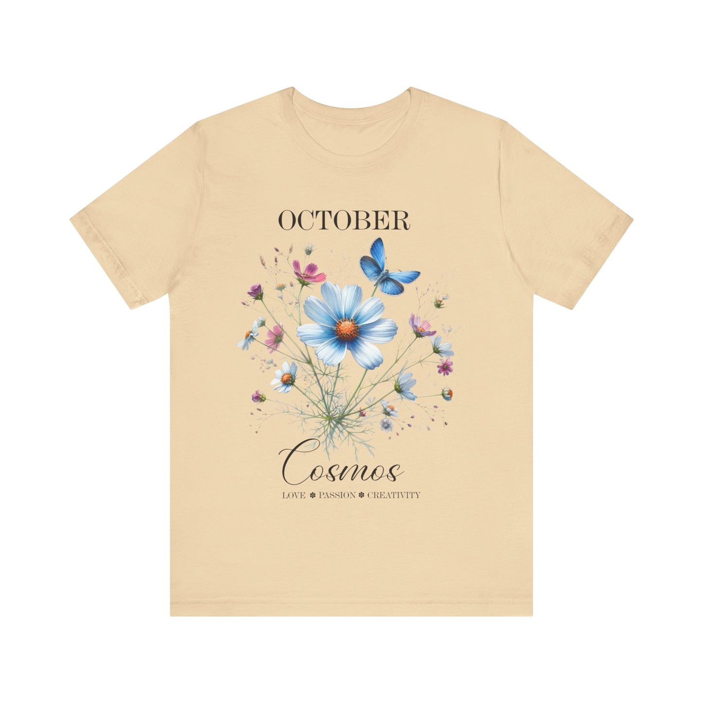 october cosmos flowers t-shirt