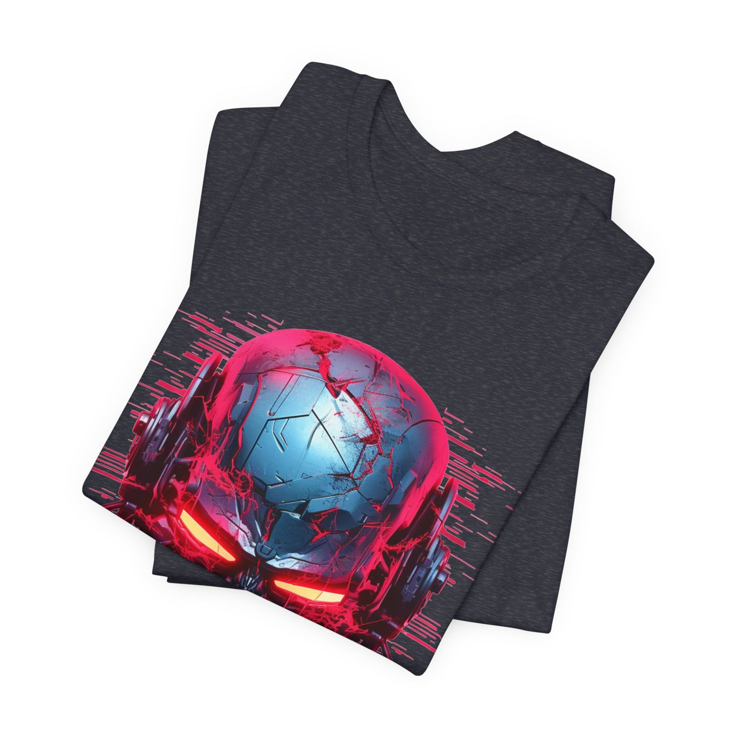 cyberpunk skull cyborg skeleton vaporwave graphic t-shirt