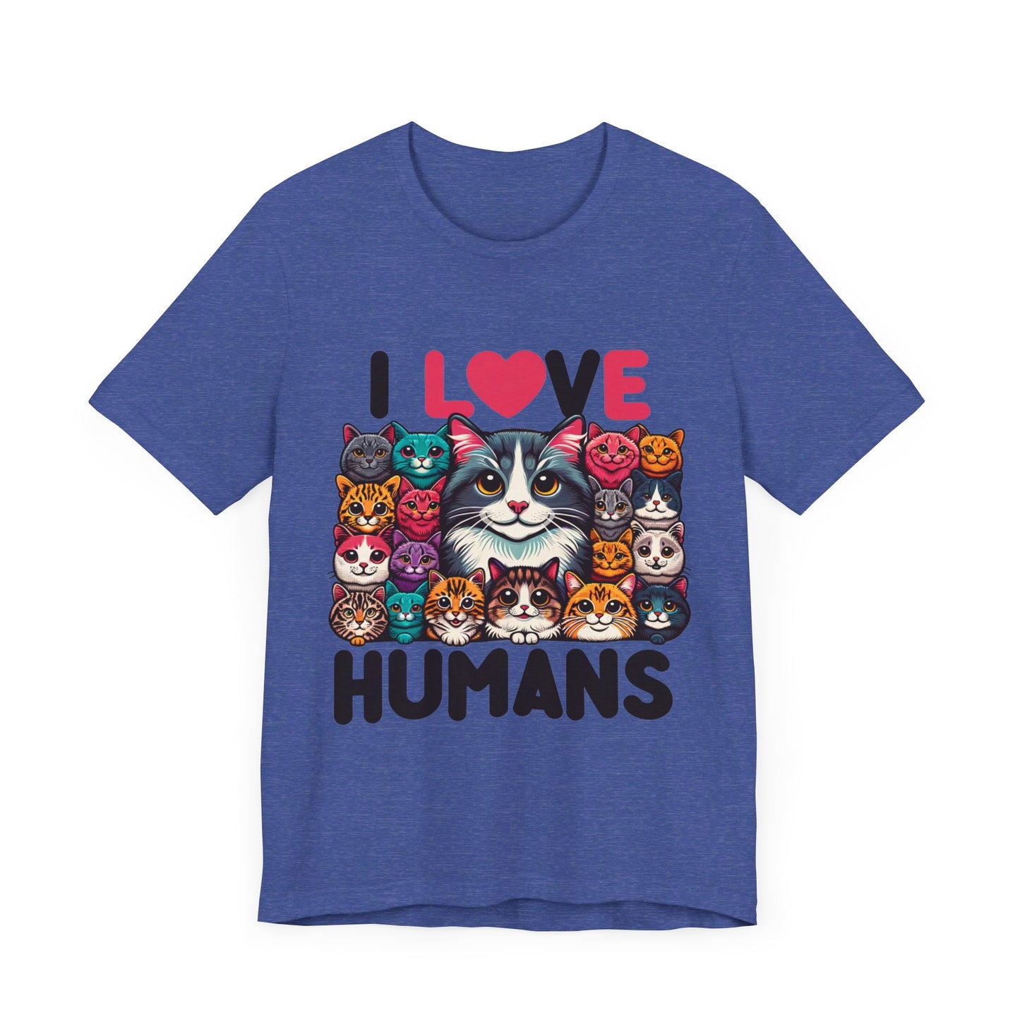 kitty loves humans unisex jersey short sleeve tee