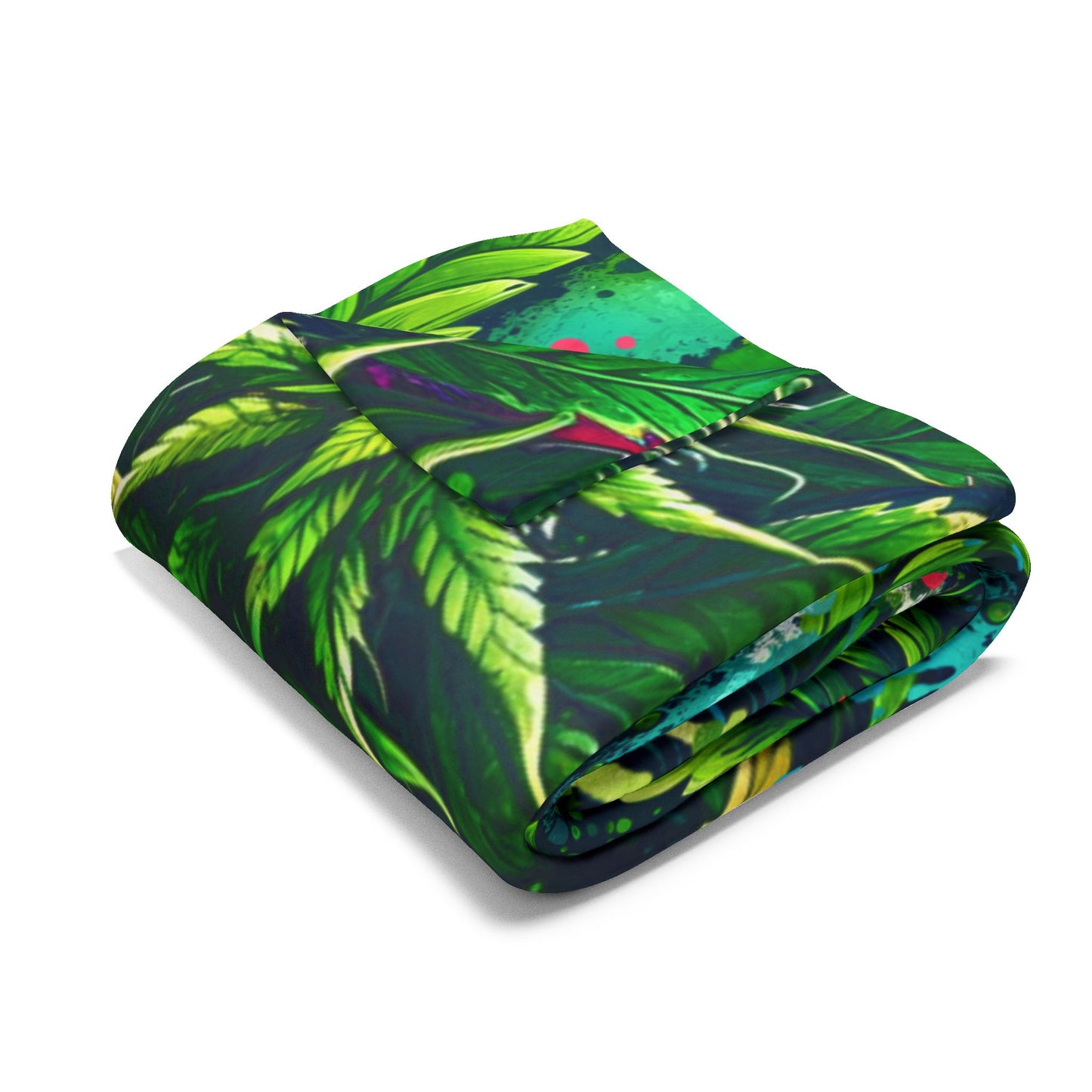 marijuana leaf design fleece