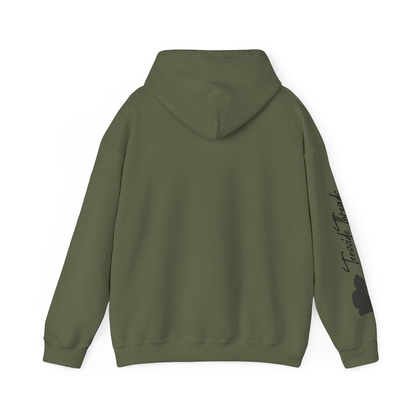 military green hoodie