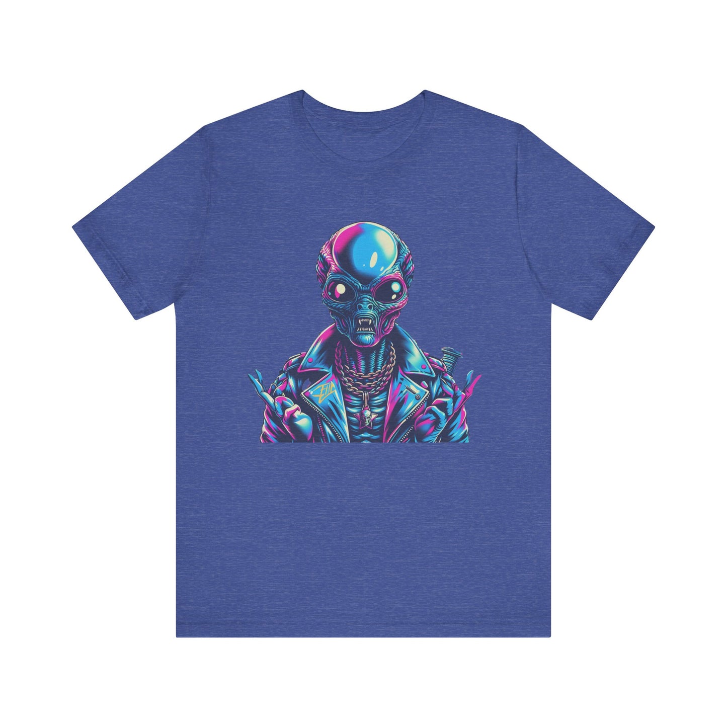 colorful alien jersey short sleeve unisex tee