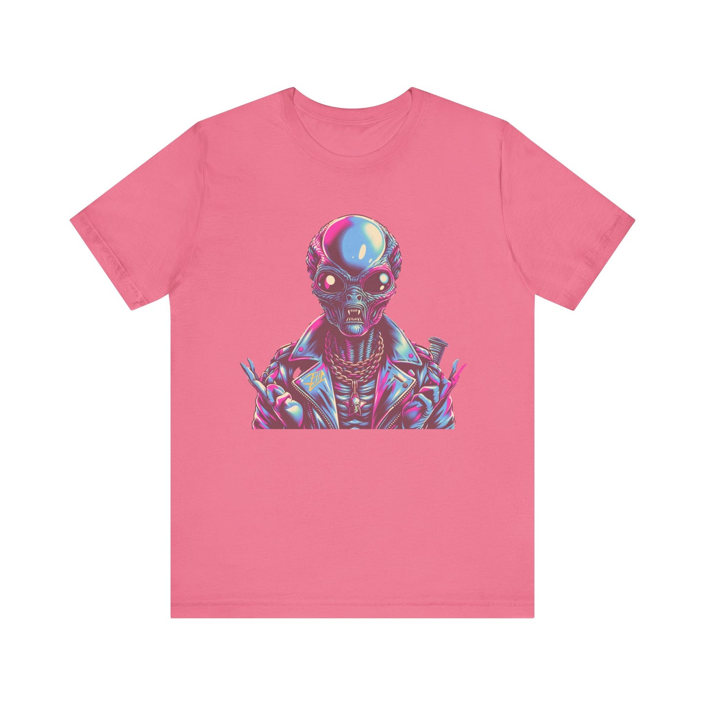 colorful alien jersey short sleeve unisex tee