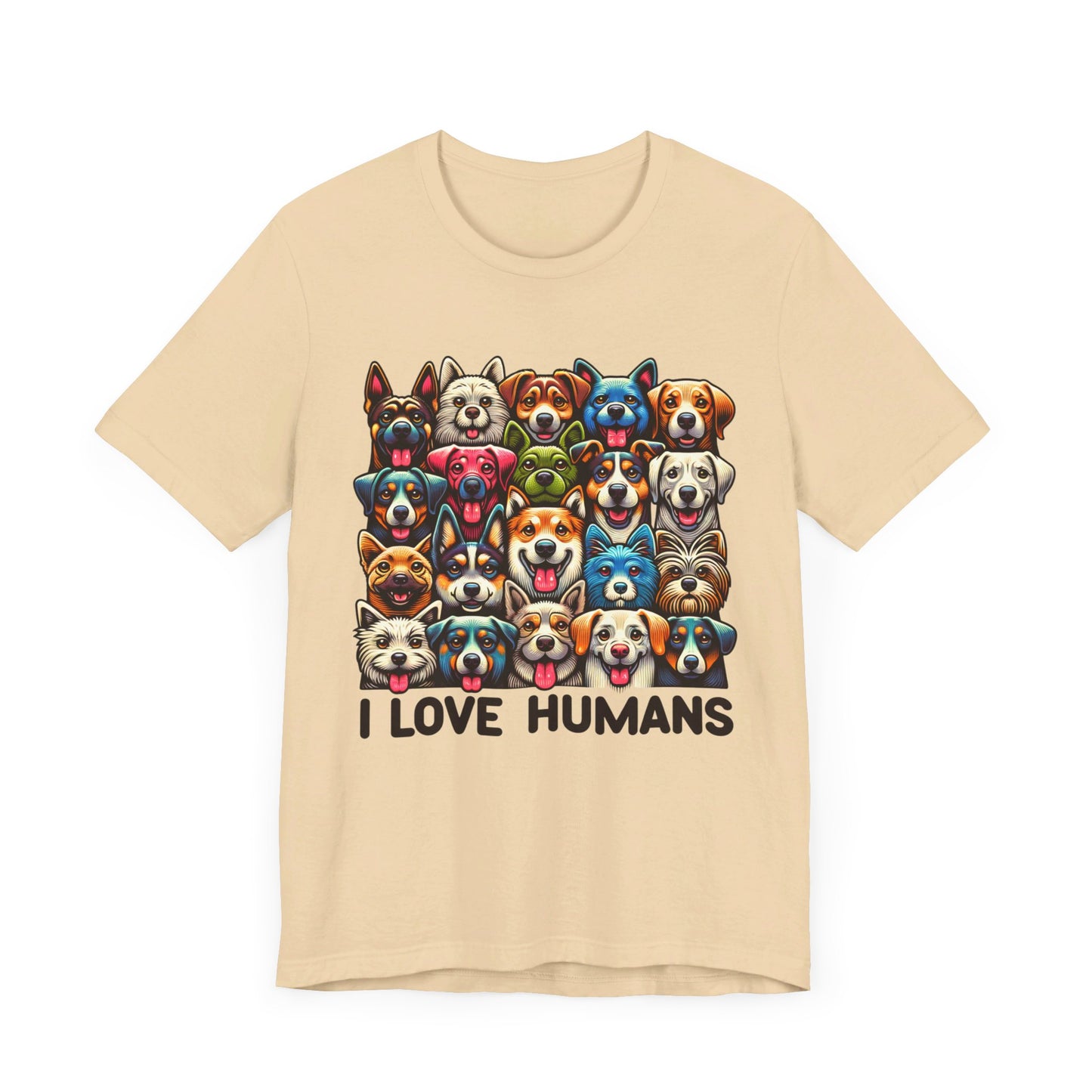 i love humans unisex jersey short sleeve tee