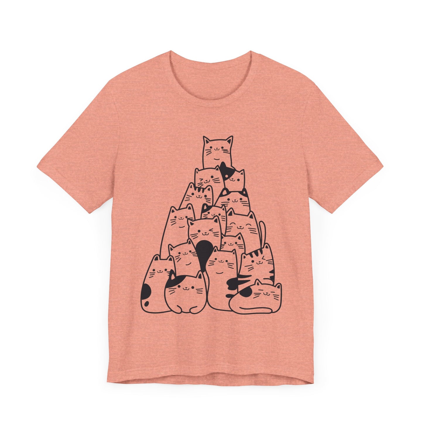 cat tree pattern t-shirt