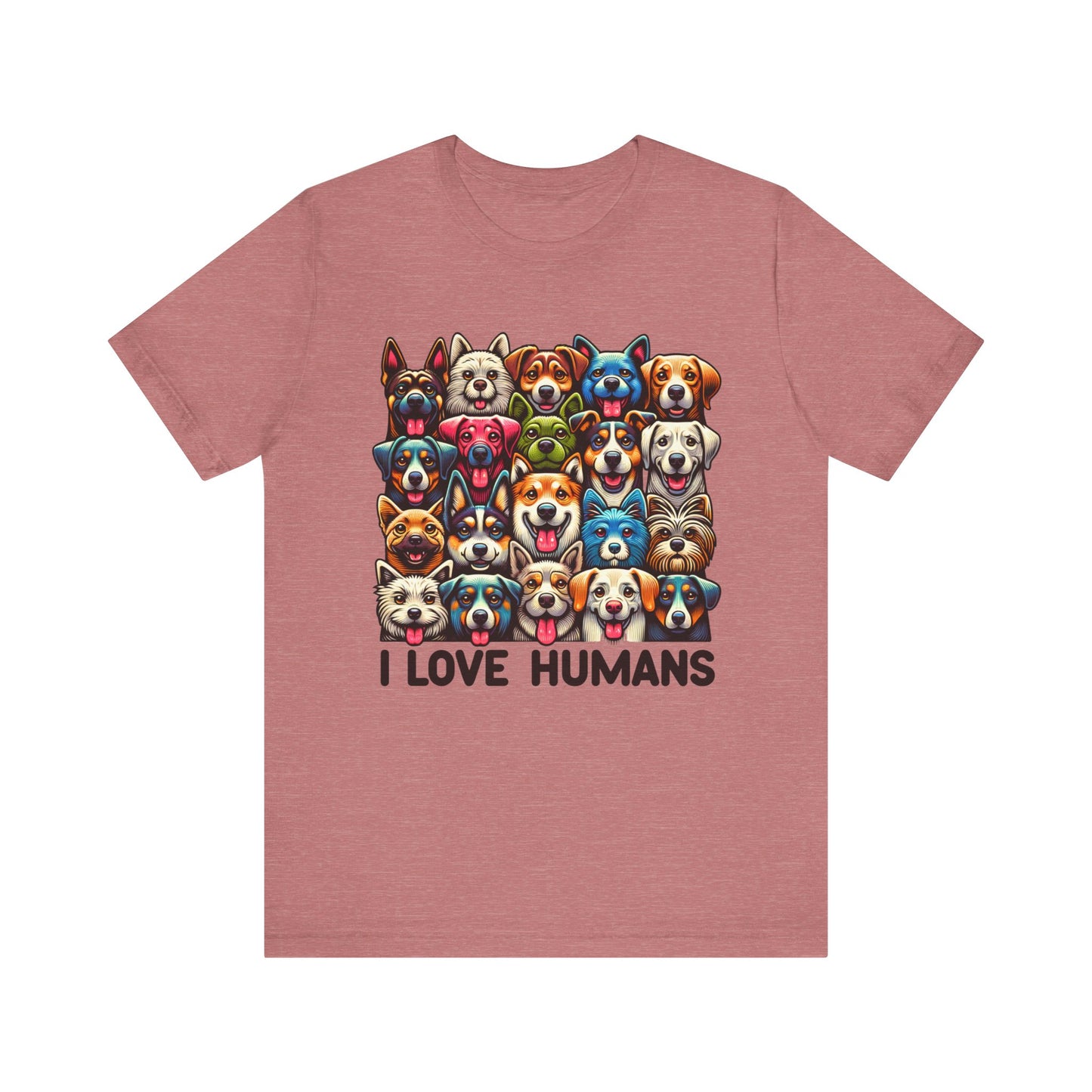 i love humans unisex jersey short sleeve tee