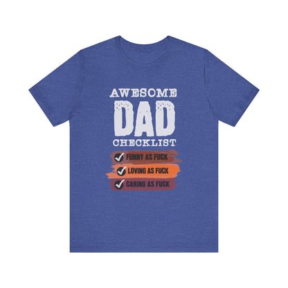 Awesome Dad Jersey Short Sleeve Unisex Tee