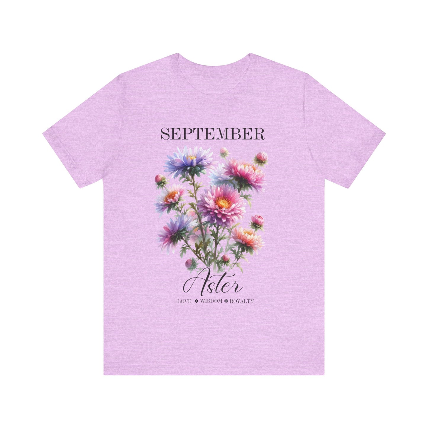 september aster flowers t-shirt