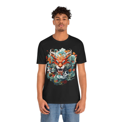 Cartoon Fierce Loong Pattern T-Shirt