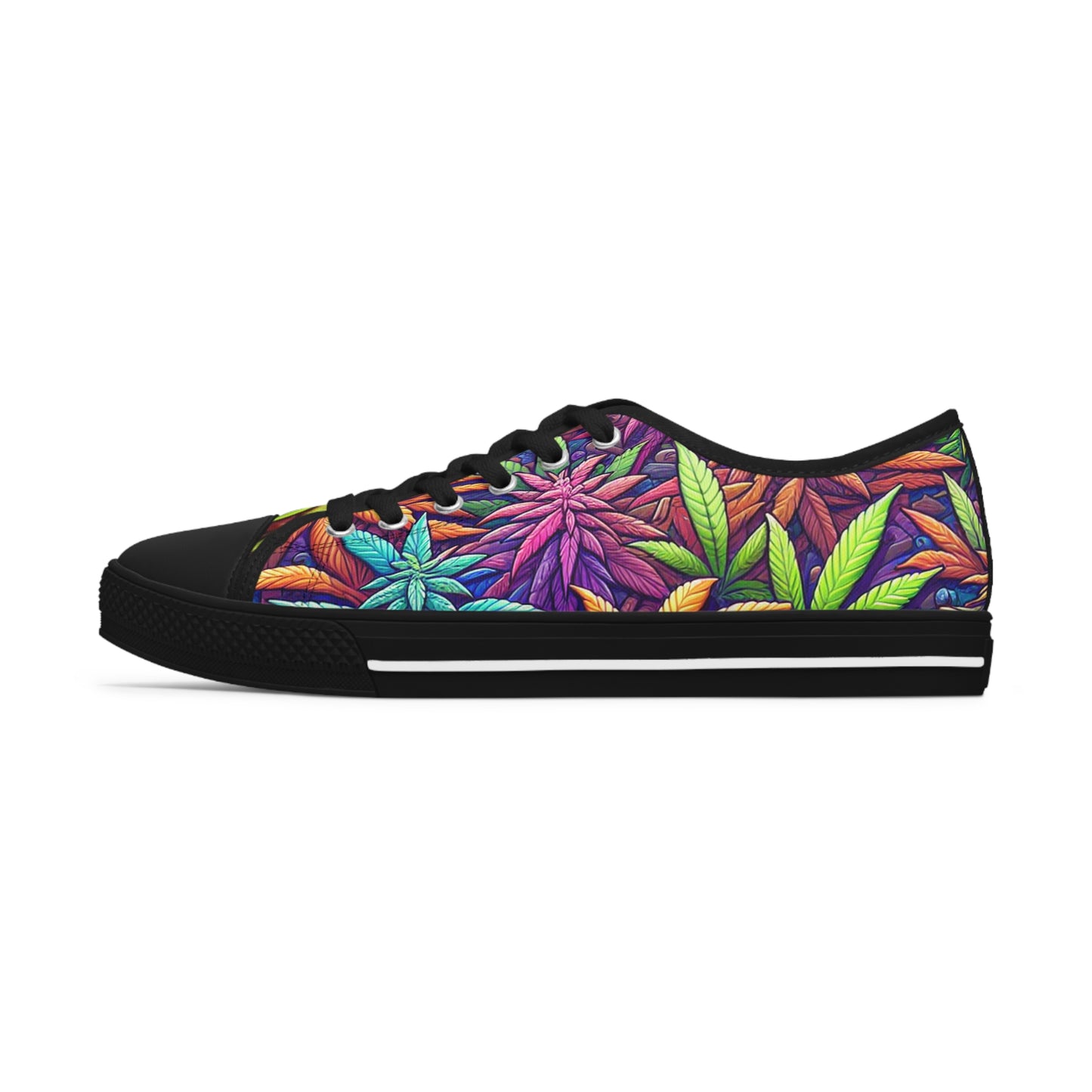 weed leaf low top sneakers