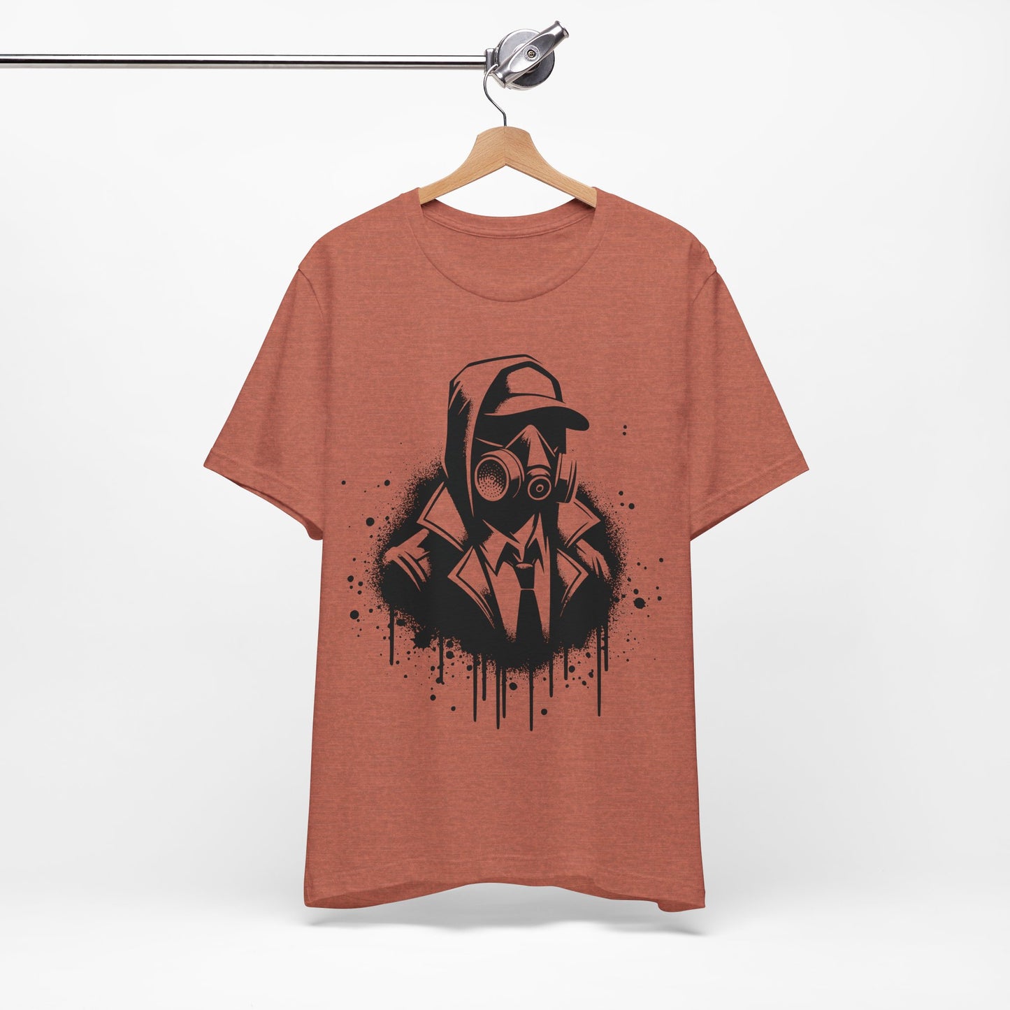 gas mask soldier logo t-shirt