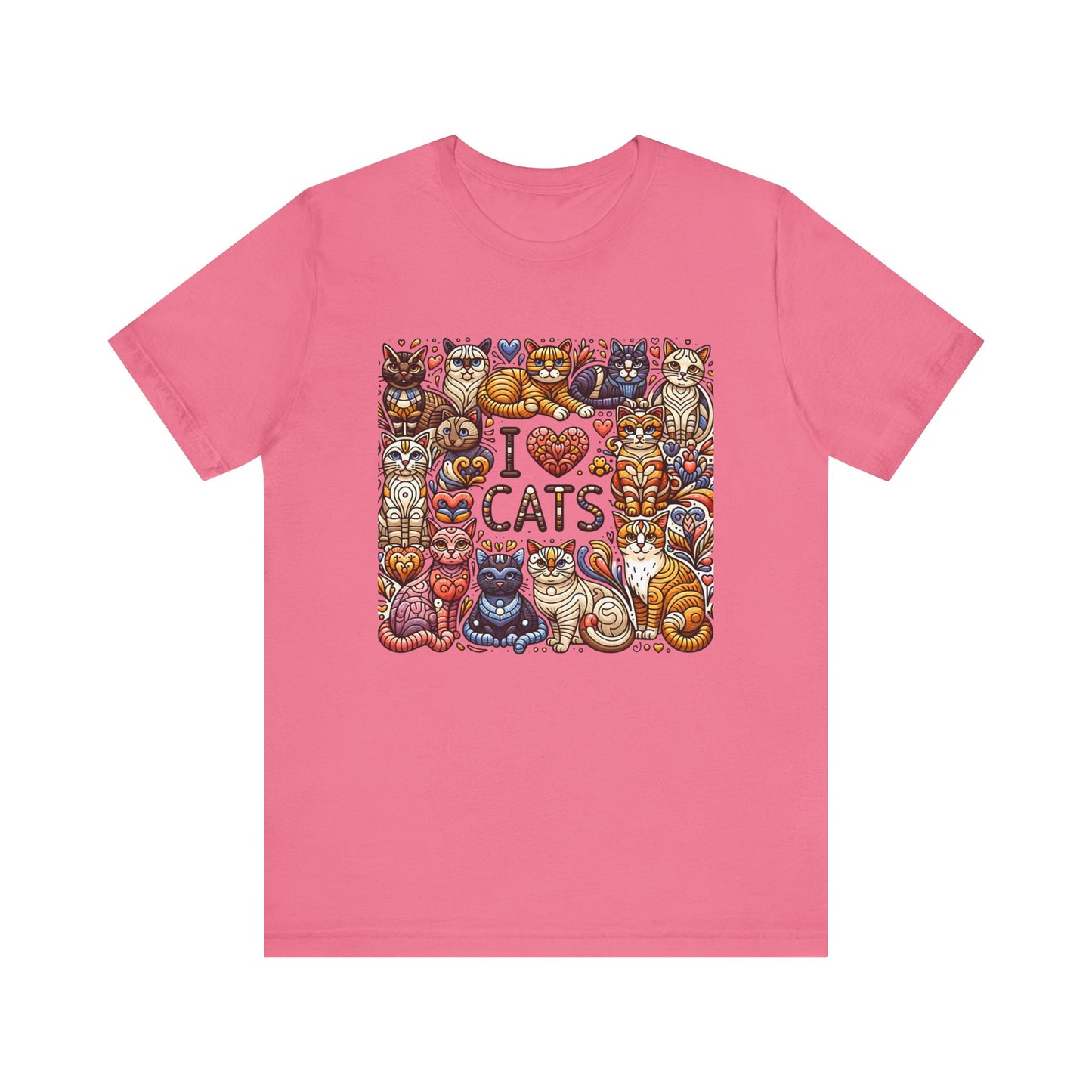 i love cat jersey short sleeve unisex tee