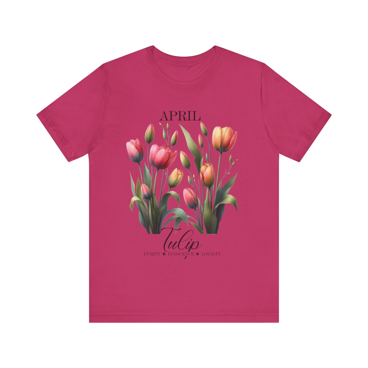 april tulip flowers t-shirt